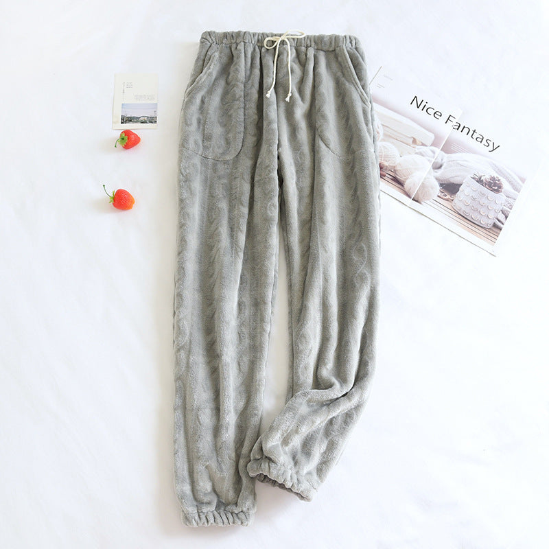 Plus Size Women's Loose Flannel Pajama Pants