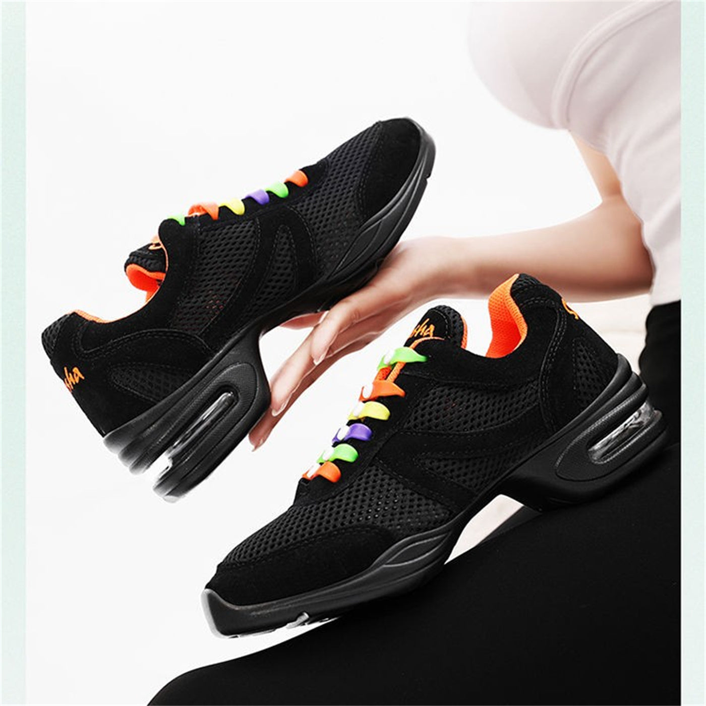 Women's Breathable Air Cushion Mesh Dance Shoes