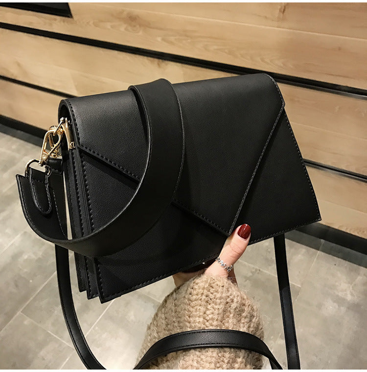 Petit sac à bandoulière carré en PU large pour femme