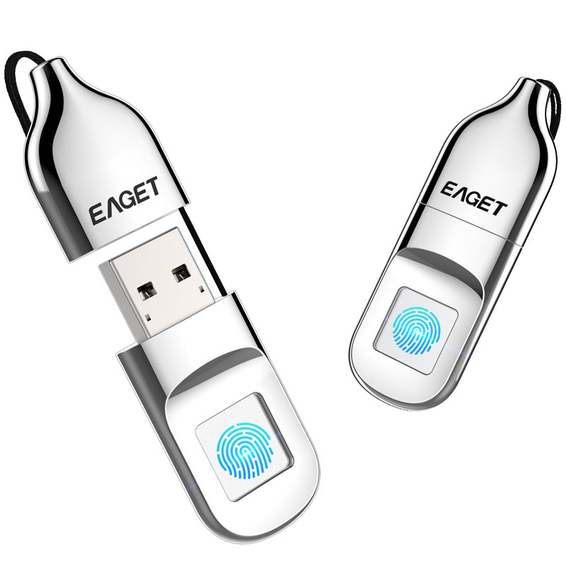 محرك أقراص فلاش USB معدني مشفر ببصمة الإصبع 32 جيجابايت 64 جيجابايت USB 2.0