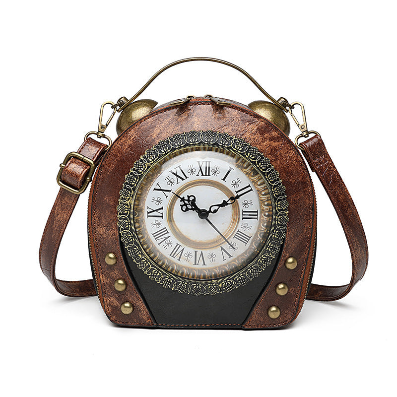 Walking clock antique bag