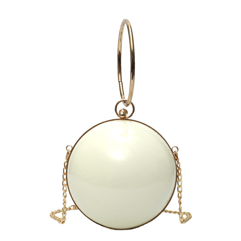 Stylish Spherical Chain Clip With Diagonal Cross Bag