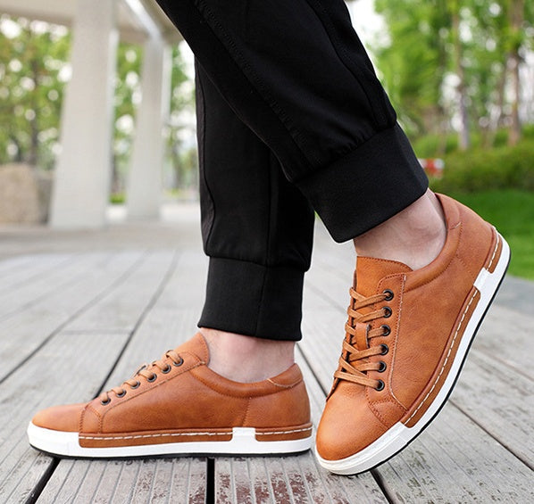 Handmade Men’s Flat Heel Rubber Sole Shoes