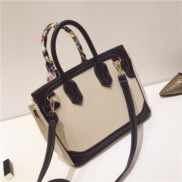 Locked Vintage Platinum PU Shoulder Bag