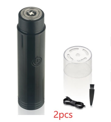 Mini rasoir électrique portable rechargeable avec tondeuse à double lame