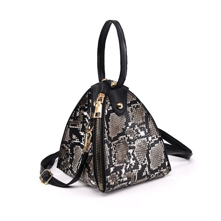 Leopard print triangle bag handbag