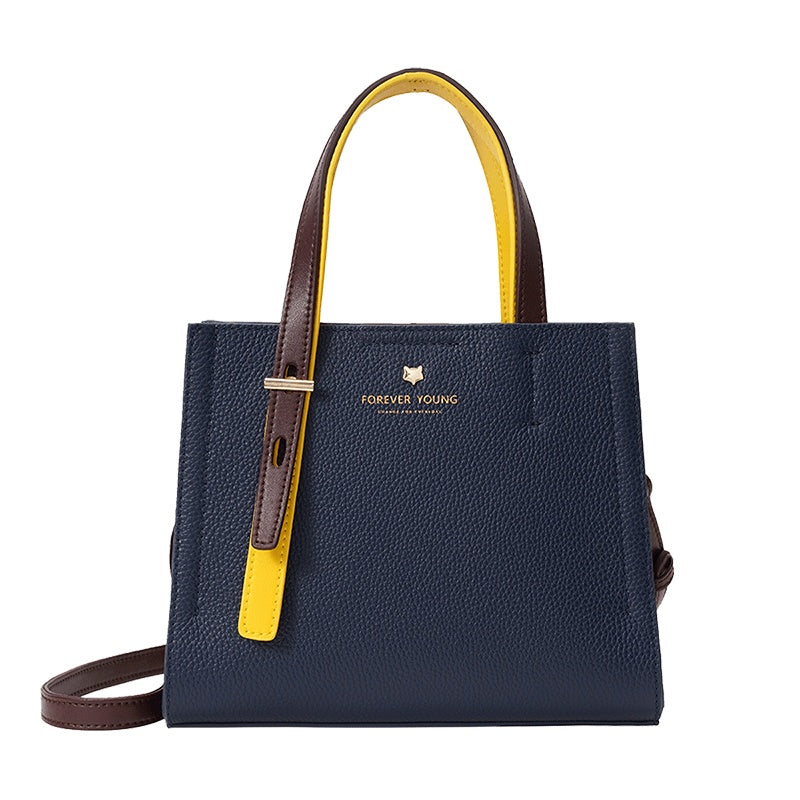 Large Capacity Cow Leather Shoulder Bag for Middle Aged Ladies