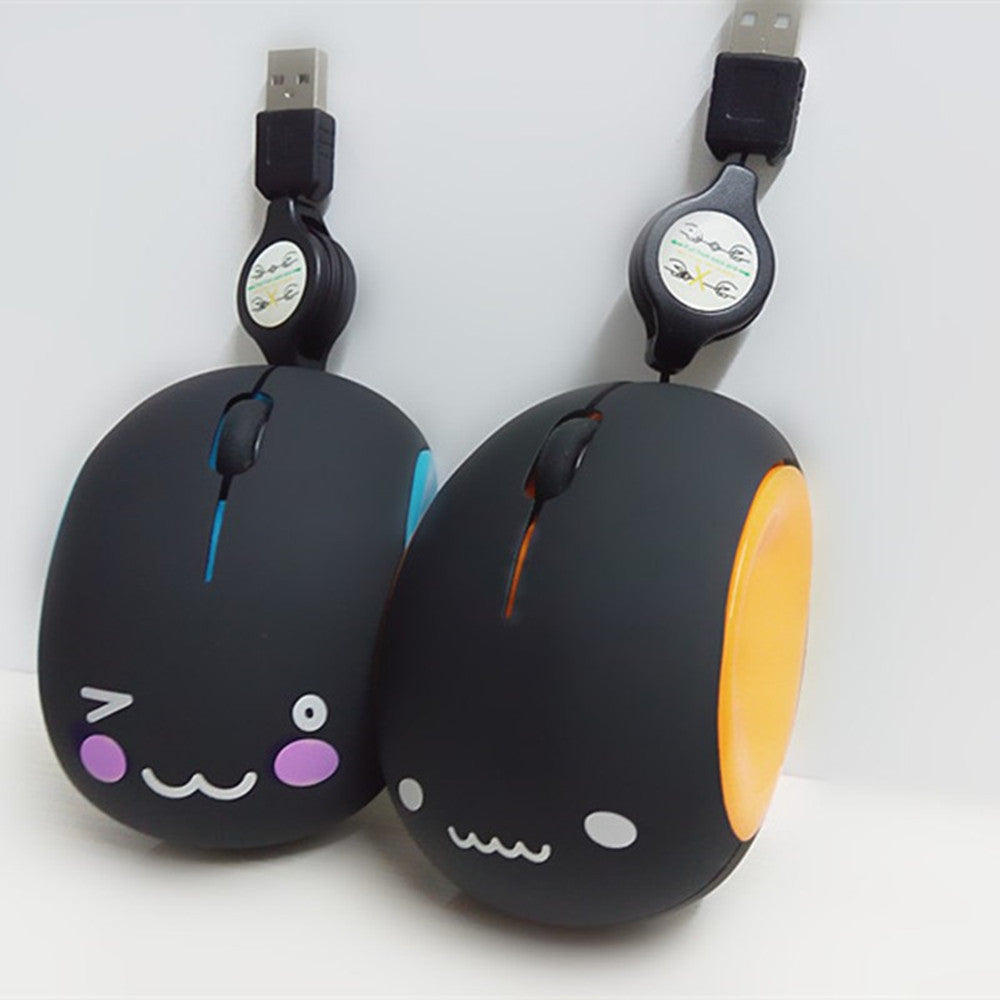 Mignonne souris optique filaire ergonomique de dessin animé pour fille 1600 DPI
