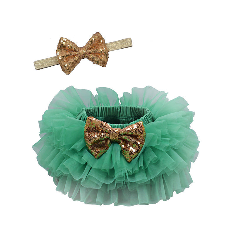 Net yarn half-length skirt children's skirt