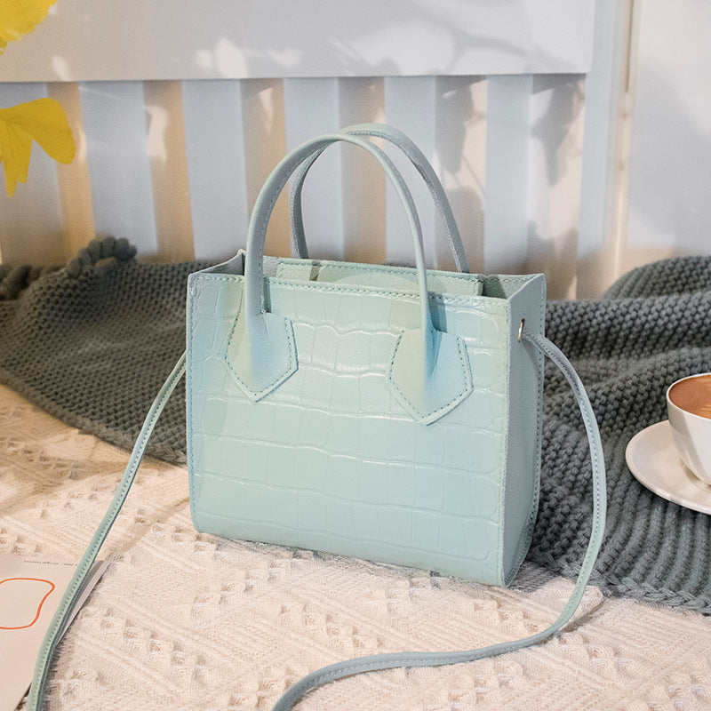 Women's All-Match Small PU Shoulder Handbag with Crocodile Pattern