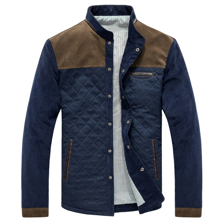 Men's Spring Autumn Casual Slim Fit Patchwork Jackets Coats Tracksuit Sportswear