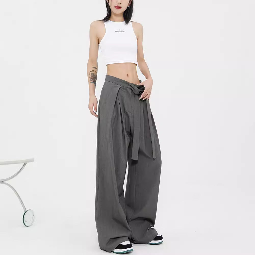 Pantalon Femme Décontracté Large Taille Moyenne