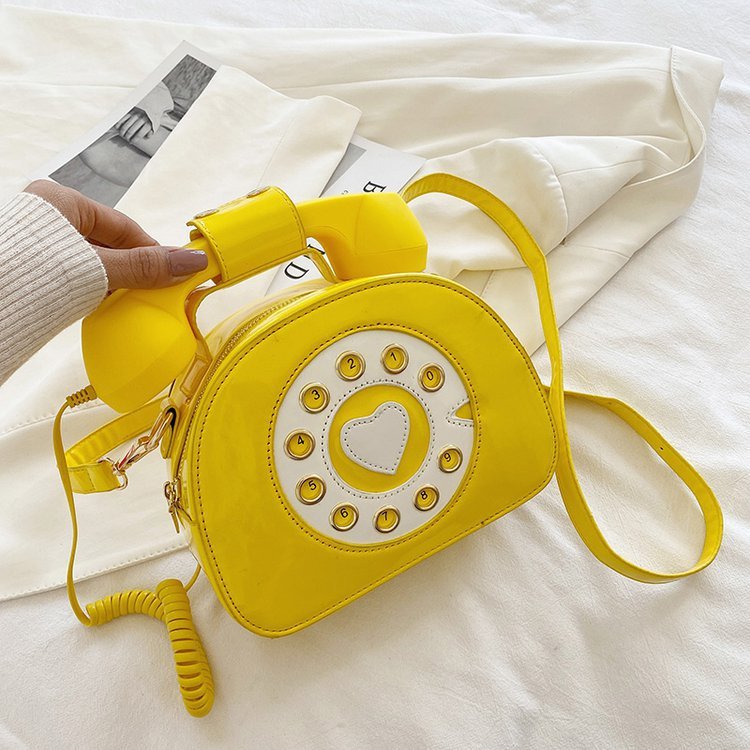 Candy Color PU Round Cross-Border Handbag for Girls Medium 21x16x9cm