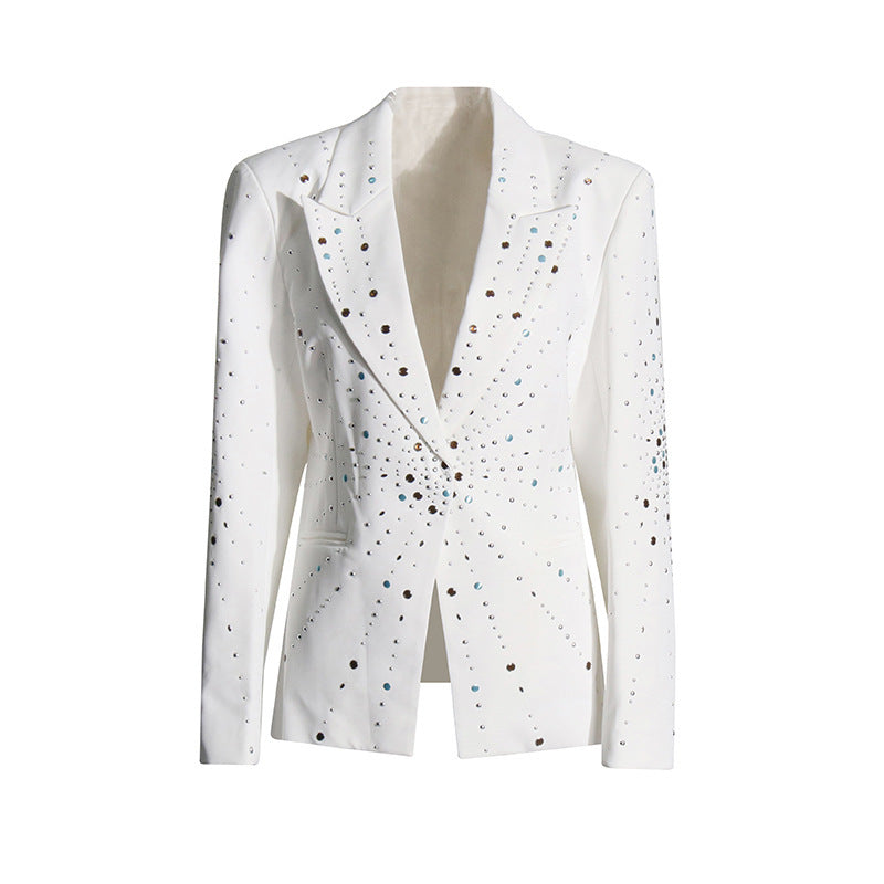 European American Style Rhinestone Design Heavy Industry Suit