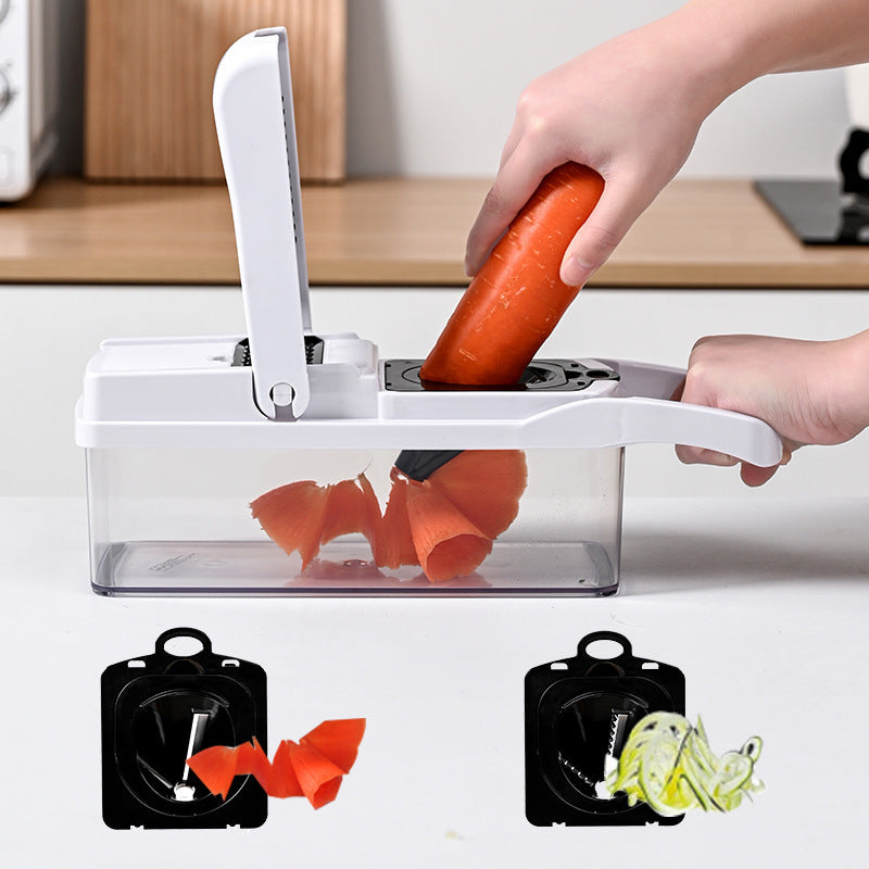 Multi-Function Vegetable Chopper 15-26 Piece Set Black & White