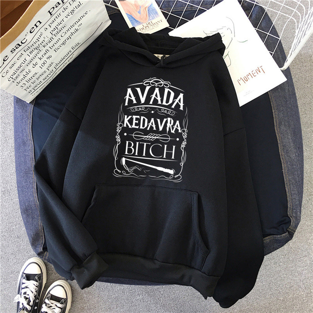 Sweat-shirts à capuche amples en molleton avec lettres pour femmes