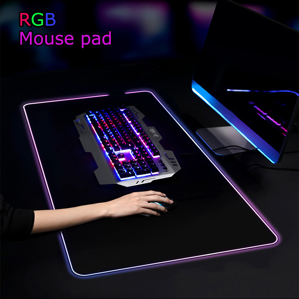 لوحة ماوس ألعاب مضيئة RGB LED كبيرة غير قابلة للانزلاق للمكتب