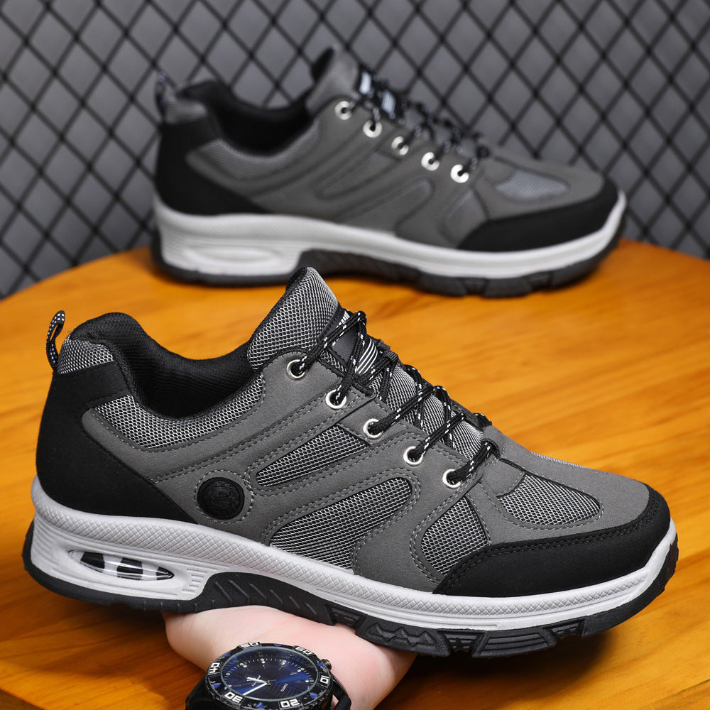 Casual Air Cushion Mesh Shoes Men Outdoor Breathable Lace-up Sneakers Running Sports Shoes