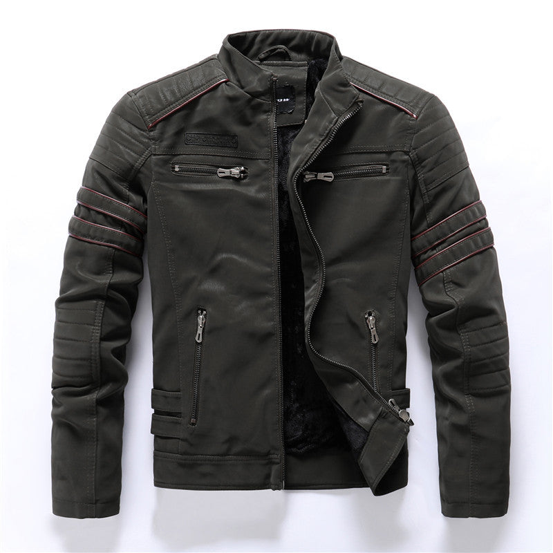 Men's Fashion PU Leather Jackets Coats