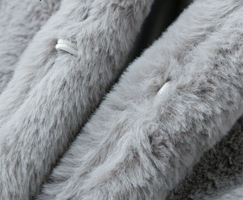 manteau en fausse fourrure pour femme, style streetwear 