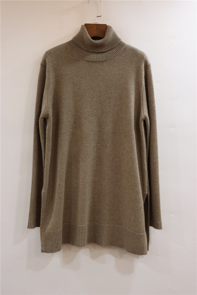 Ensemble deux-pièces femme en cachemire : manteau et pantalon coupe ajustée