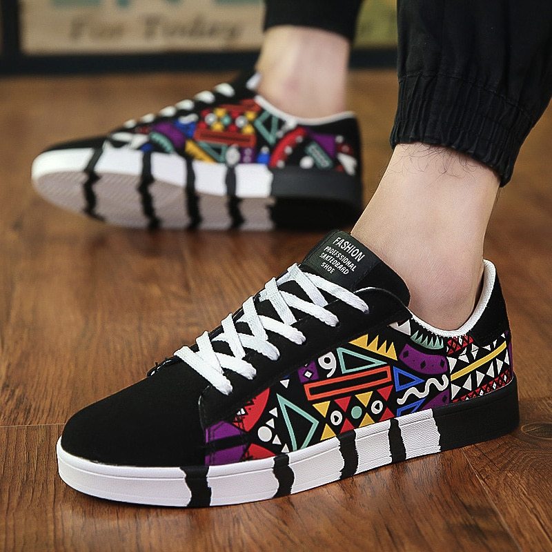 Trendy Suede Canvas Shoes with Rubber Sole and Front Tie