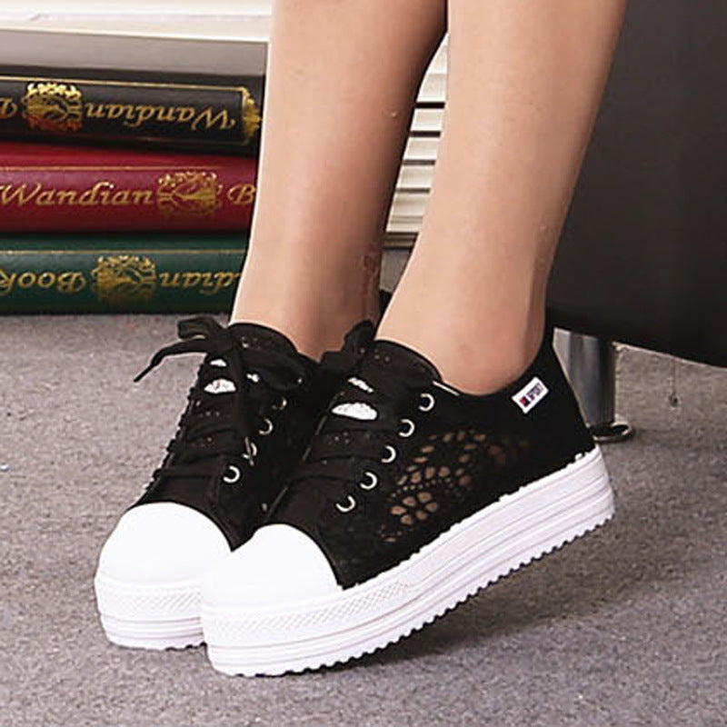 White Canvas Women’s Daddy Shoes Rubber Sole Sizes 35-43