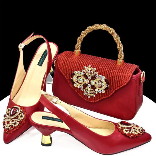 Casual French Style Women's Shoes And Bags Suit