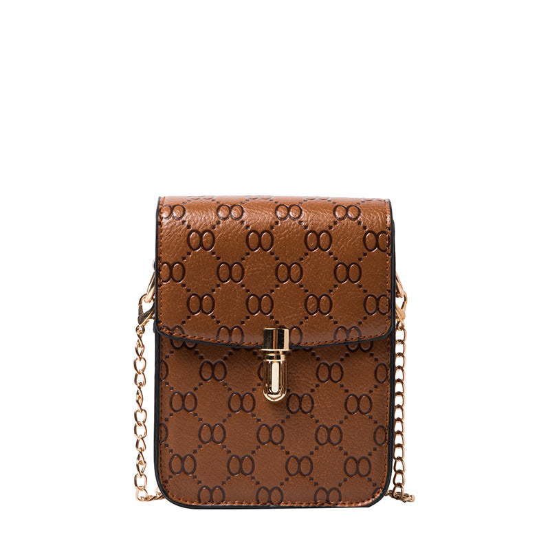 Snakeskin One-Shoulder Lock Bag for Women