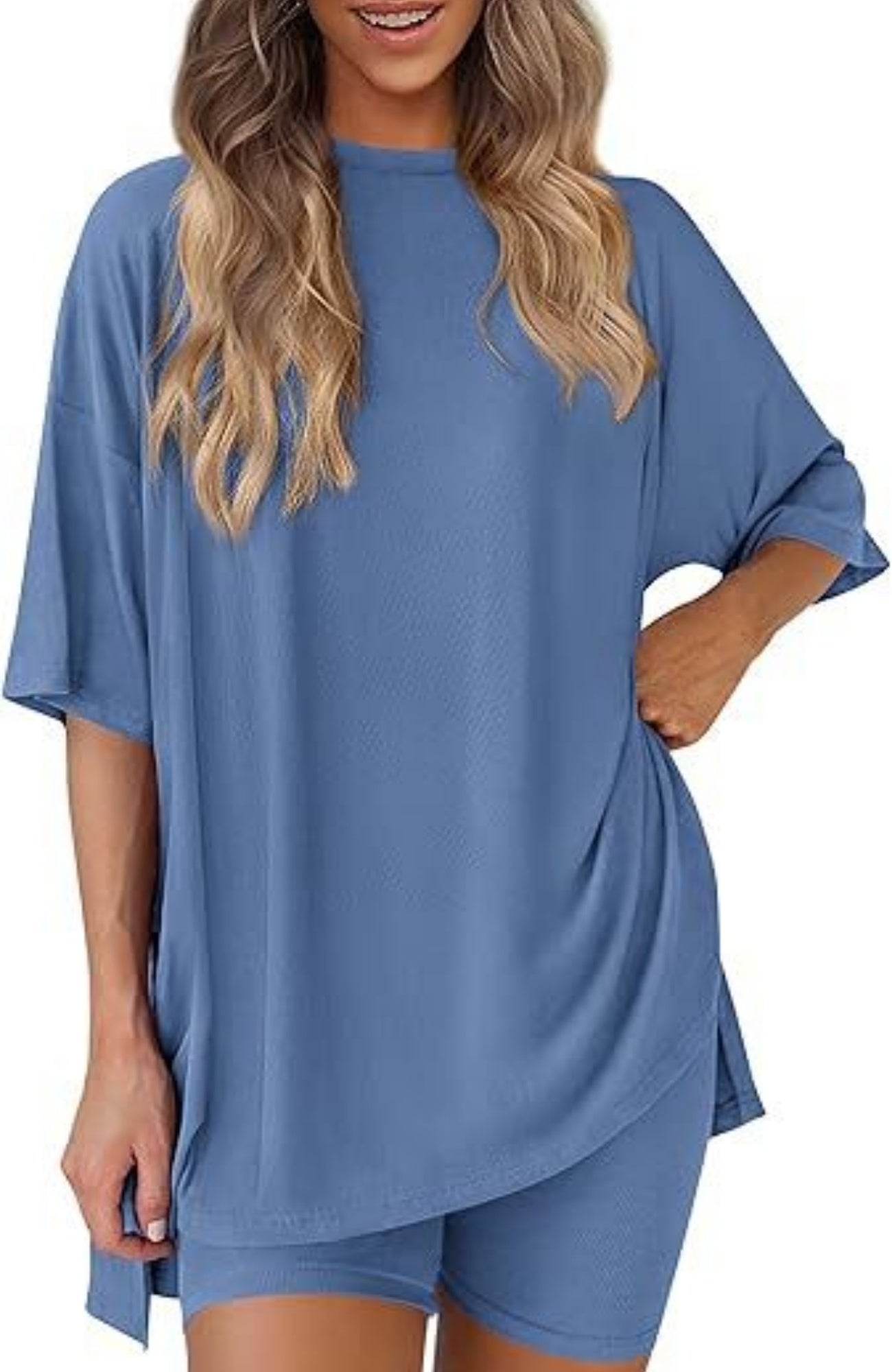 New Loose Fashion Solid Color Casual Two-piece Suit