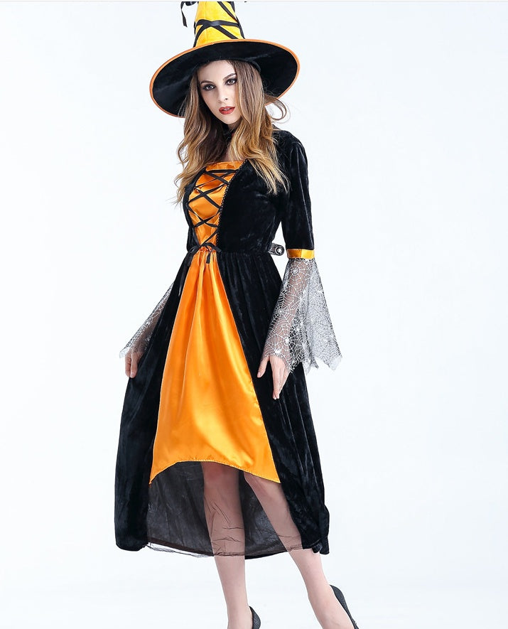 Déguisements de sorcière effrayants pour femmes, costume de sorcière adulte pour Halloween
