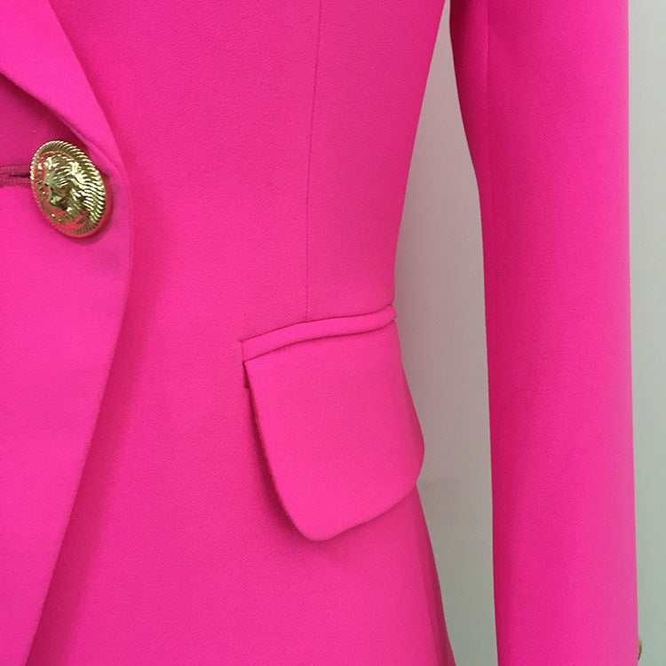 Double Breasted Phosphor Powder Cotton Suit