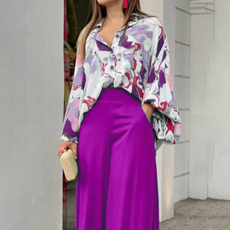 Printed Wide-Leg Pants in Multiple Colors