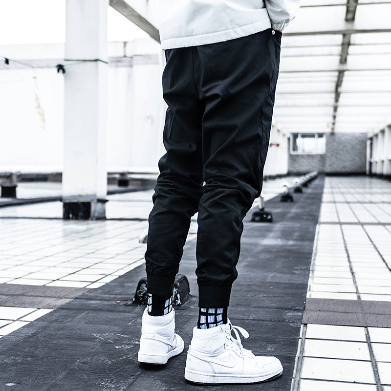 Men's sports and leisure simple restraint pants