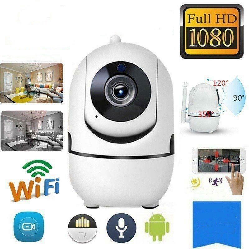 HD 1080P WiFi Wireless CCTV IP Camera with Night Vision & 360° Pan Home Security Monitor