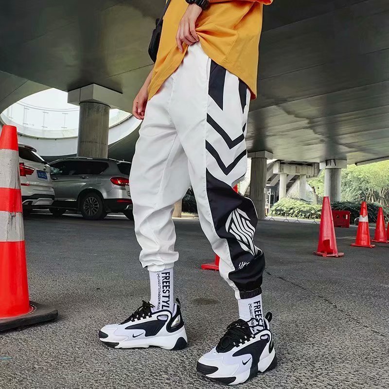 Men's Hiphop Pants Small Feet Leisure Trousers Acetate Fiber
