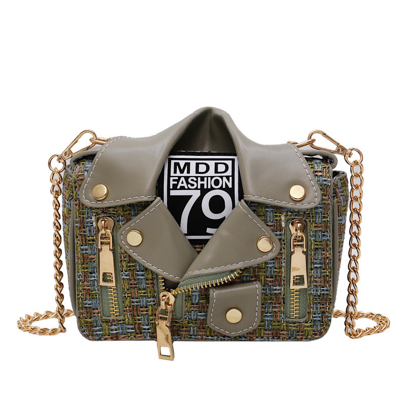 Clothes shape bag chain messenger bag