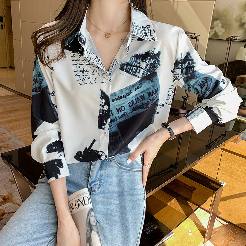 Design Sense Niche Temperament Shirt Printed Top