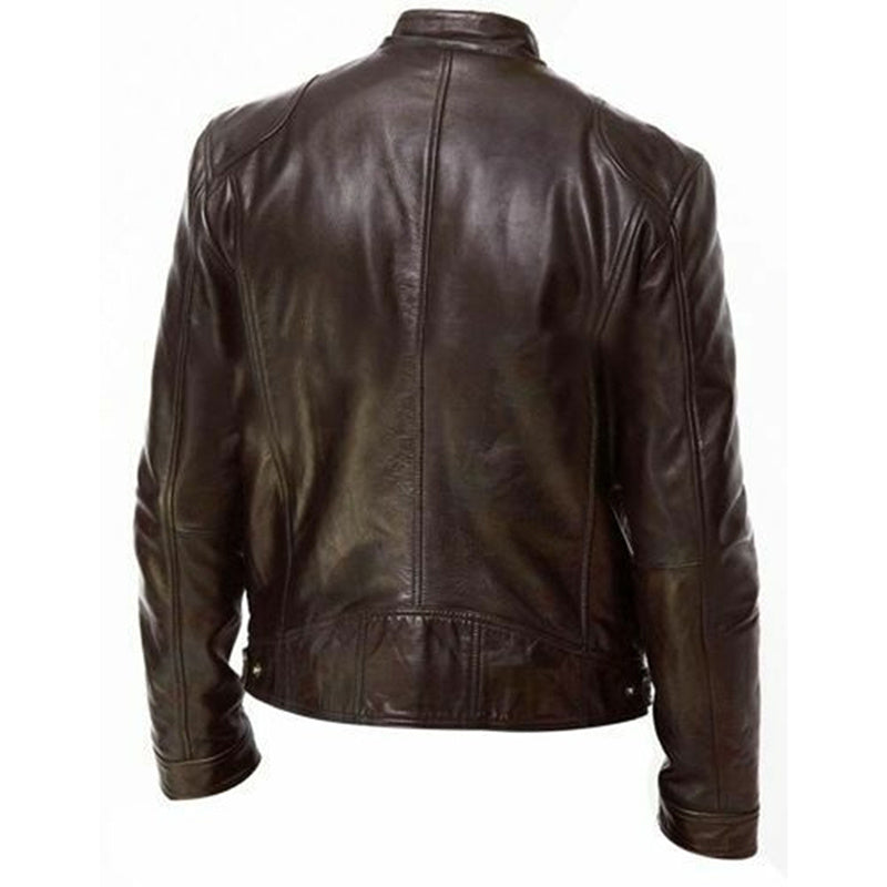 Slim PU Leather Jacket