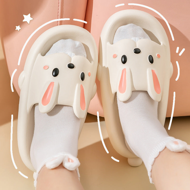 Cute Rabbit Slippers For Girls &  Women Summer Home Shoes Bathroom Slippers