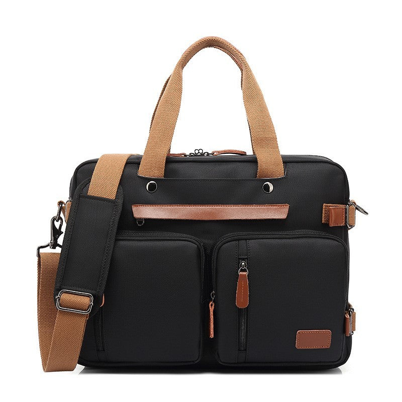 Multifunctional Men's Canvas & Nylon Backpack 15.6" & 17.3"