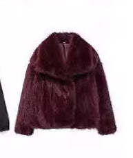 Manteau Hiver en Peluche Épais et Doux à Revers, Veste Longue Décontractée à Manches Longues pour Femmes
