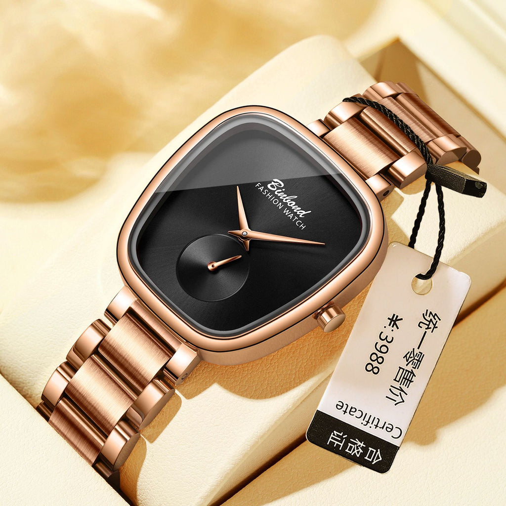 Montre à quartz étanche en acier inoxydable pour femme 34mm