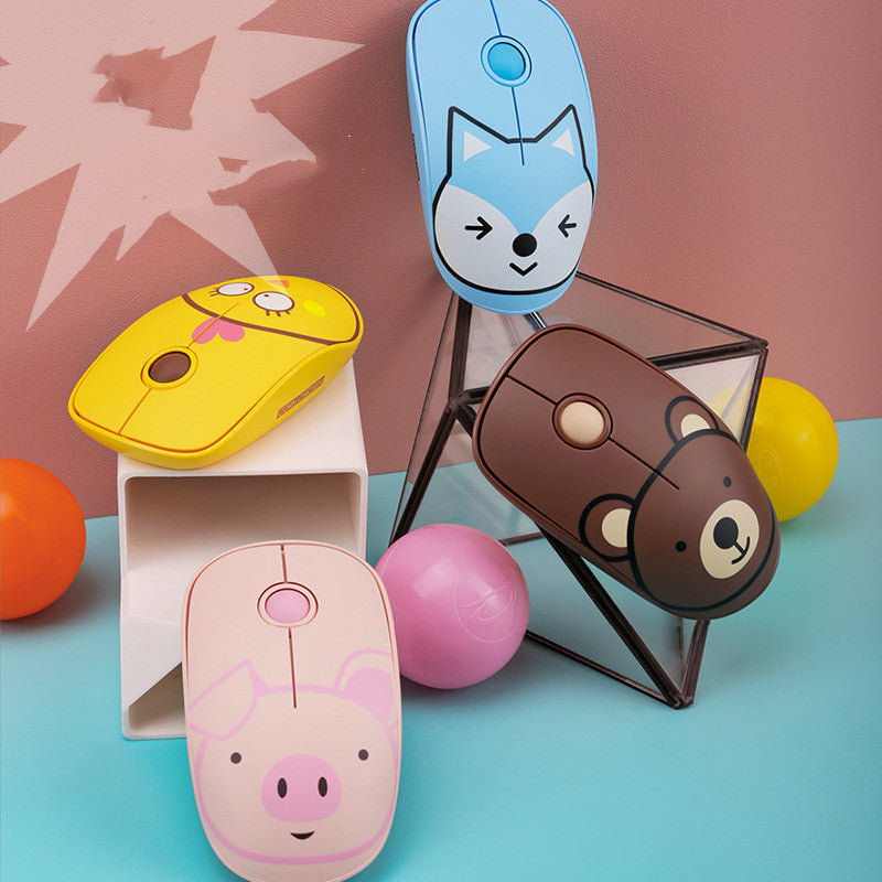 Wireless cartoon mouse mute creative cute personality