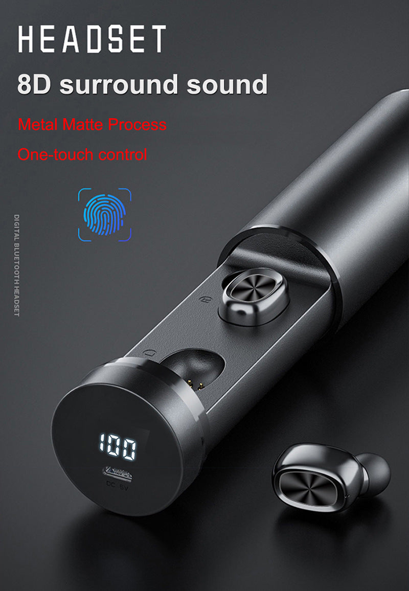 سماعات أذن لاسلكية بلوتوث 5.0 8D HIFI رياضية مع ميكروفون للألعاب والموسيقى
