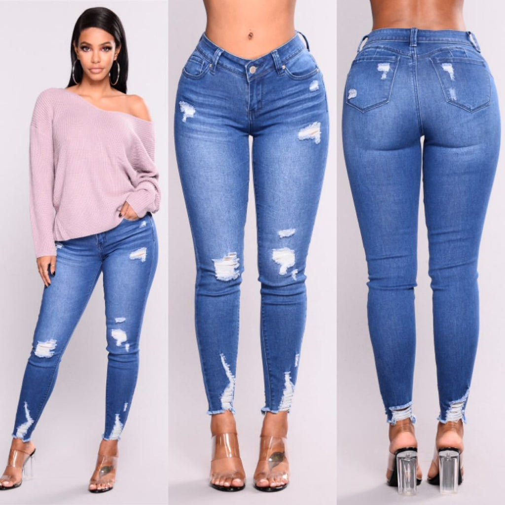 High Waist Stretch Slim Pencil Pants