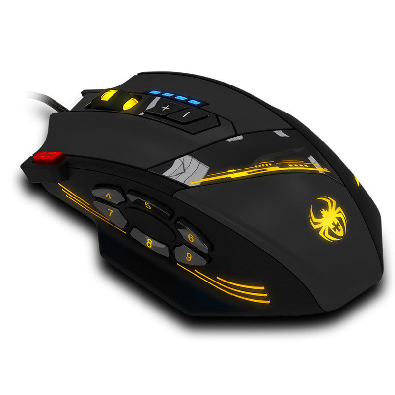 Souris de jeu programmable Zelotes C-12 avec 12 boutons et DPI réglable