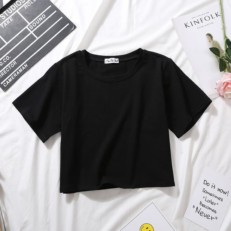 Cropped top white short t-shirt