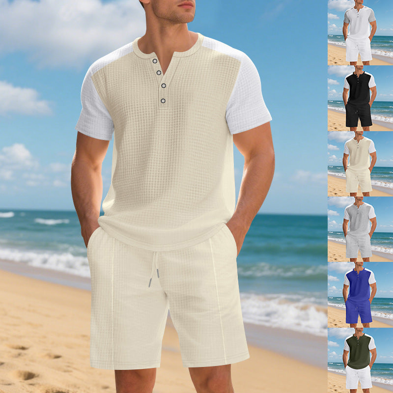 Ensemble costume et short grande taille à manches courtes