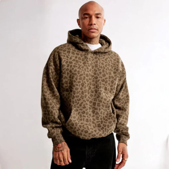Leopard Print Hoodie Vintage Sweatshirt
